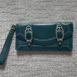 Cole Haan TRINITY Leather Wristlet Clutch Handbag